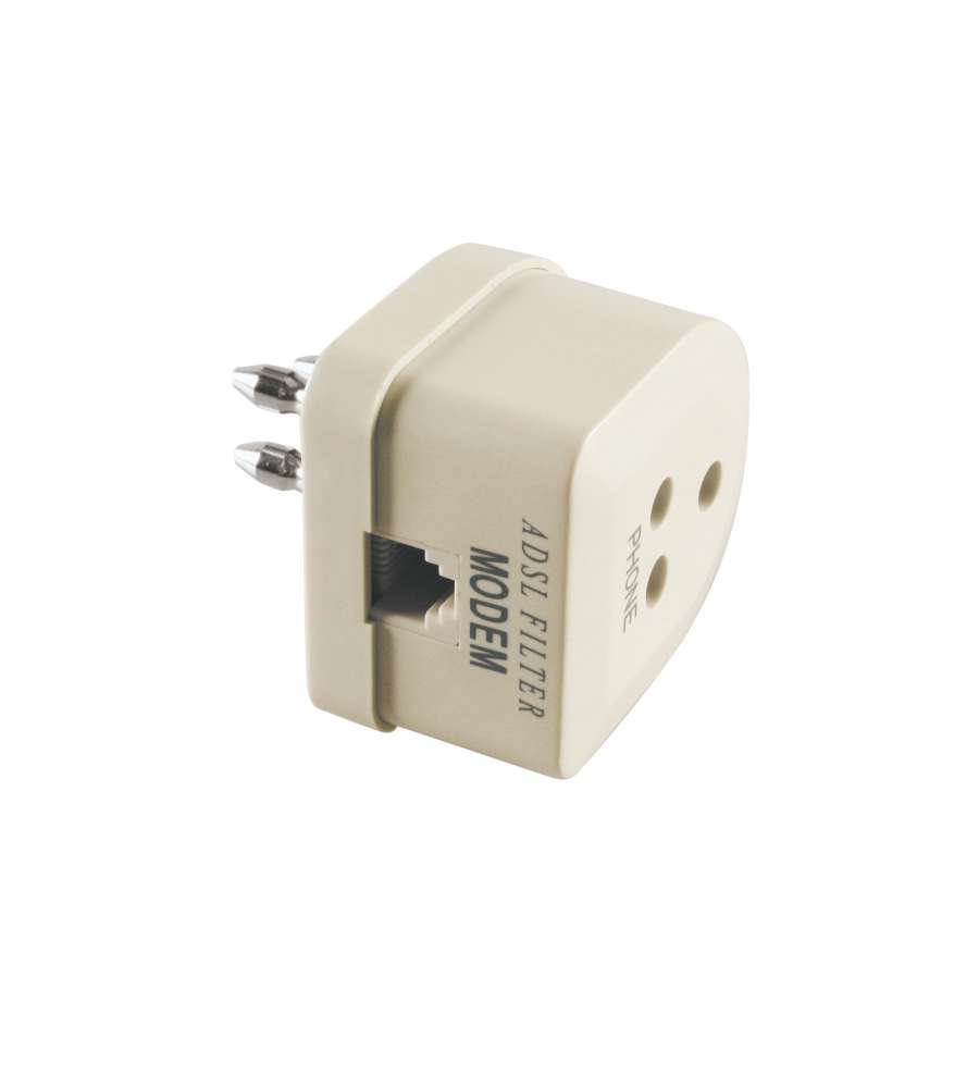 Filtro ADSL Polypool Spina 3P - Presa Plug 6/2P Filtro ADSL Polypool Spina 3P - Presa Plug 6/2P